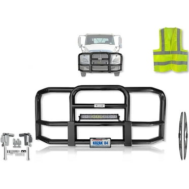 International Prostar Front Grille Deer Moose Brush Guard - Black (Kozak)