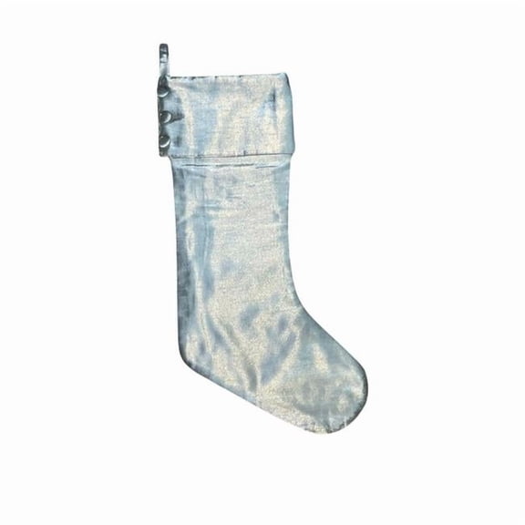 8" x 19" Silver Metallic Stocking