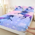 thumbnail image 3 of Manfei Animal Unicorn 4pcs Bed Sheets for Girls Female,Dreamy Princess King Sheets,Gradient Galaxy Universe Super Cozy Sheet Set,Microfiber Bedroom Decor, 3 of 7