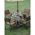 thumbnail image 3 of Outdoor Tablecloth with Umbrella Hole and Zipper, Sage Green Geometric Square Table Cloth 54x54 Inch Waterproof Tablecloth, Grey Retro Abstract Striped Art Picnic Table Cover for Patio Camping, 3 of 7