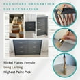 thumbnail image 2 of Chalk Wax Paint Brush - 2 PCs 1 Round Paint Brush Furniture Painting 1 Oval Chalk Paint - Bristle Paint Brushes Set, 2 of 5
