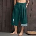 thumbnail image 2 of Men’s Casual Loose Linen Shorts Japanese Traditional Asian Style Bottoms, 2 of 6