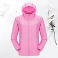thumbnail image 4 of Mdesiwst Hooded Long Sleeve Sunscreen Jacket Pockets Zipper Placket Solid Color Unisex Thin Sun Protection Clothing, 4 of 7