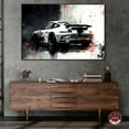 thumbnail image 3 of No Limits Roadster Racing Car Print Man Cave Canvas Wall Art by Notoriart, Black Floater Frame, 54"x36", 3 of 7