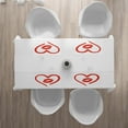 thumbnail image 3 of Ambesonne Kiss Place Mats Set of 4, Romance Passion Lipstick, Standard Size, White and Vermilion, 3 of 4