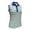 Wood Ash/Rich Blue, variant on Monterey Club Women's Layla Print Sleeveless Golf Polo Shirt #2397