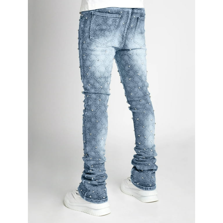 mnml RHINESTONE SKINNY DENIM サイズ30 MNML X201 Rhinestone Stretch Denim Jeans Black | Culture