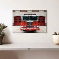 thumbnail image 2 of Elephant Stock Big Red Fire Truck Wall Art - Horizontal Canvas Wall Art - Living Room Wall Decor - Transportation Canvas - Brown And Gray Decor - 12" x 8", 2 of 8