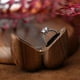 thumbnail image 1 of Wooden Heart Shaped Ring Box | Walnut Wood Jewelry Storage Case | Magnetic Closure | Sponge Interior | Brown Keepsake Gift | 5x6x2cm | Unique Proposal Engagement, 1 of 7