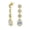 Gold-Tone, variant on Bling Jewelry Womens Classic Bridal Triple Round Pave CZ Dangle Chandelier Earrings GoldSilver Plated