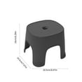 thumbnail image 3 of Modern Small Stool,Plastic Mini Stool,Portable Thickened Short Stool,Non-Slip Low Bathing Stool for Camping,Living Room,Bathroom and Party（Black）, 3 of 8