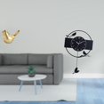 thumbnail image 2 of Figura de pájaros,Figura de pájaro dorado,decoración del hogar,estatua de animal,Reloj de pared,Reloj de pared con diseño de pájaro,reloj colgante de acrílico negro,Reloj de pared, 2 of 8