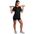 thumbnail image 4 of NELEUS Womens Workout Tops UPF 50+ Short Sleeve Shirts for Athletic Yoga Running Loose Fit Quick Dry T-Shirts,Black,US Size XL, 4 of 5