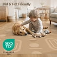 thumbnail image 4 of ODIKA 4'x6' Beige Warm Geometric Oval Circle Modern Washable Area Rug Contemporary Abstract Shapes Minimalist Design Pet Friendly, Non-Shedding for Bedroom, Reading Nook, 4 of 7