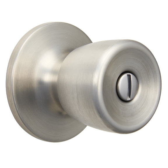 Hyper Tough Tulip Style Interior Privacy Doorknob in Stainless Steel Finish