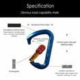 thumbnail image 2 of [5 Packs] Aluminum D-Ring Clip Hook Climbing Screw Locking Screwgate Rescue Carabiner Blue Iclover, 2 of 10
