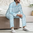 thumbnail image 7 of Sikiie Blue Marble Mens Pajama Set, Soft Warm Long Sleeve Sleepwear, Cozy Button-Down Pjs for Men-XX-Large, 7 of 7