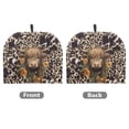 thumbnail image 2 of HELLHERO Highland Cow Leopard Print Teapot Protective Keep Warm Dust Proof Easy to Clean Polyester Canvas for Hotel, 2 of 8