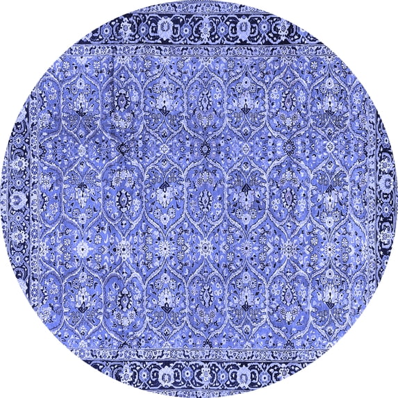 Ahgly Company Indoor Round Persian Blue Traditional Area Rugs, 7' Round