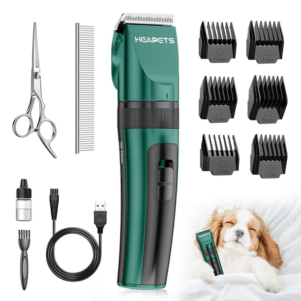Cortaúñas para el cuidado de mascotas HEAPETS, eléctricos, recargables, verdes