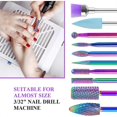 thumbnail image 4 of Juego de brocas para uñas 10 en 1, kit de taladro eléctrico para uñas, limas de carburo de tungsteno de 3/32", juego de manicura y pedicura para uso en salón doméstico, 4 of 5