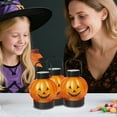 thumbnail image 6 of 6-Pack Halloween Pumpkin LED Lantern Lights – Mini Jack O’ Lantern Decor with Flickering Yellow Light, Battery-Operated for Indoor & Outdoor Halloween Party, Home, Yard, and Fall Decor, 6 of 9
