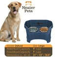 thumbnail image 3 of Neater Pets Neater Feeder Deluxe Mess-Proof Elevated Food & Water Bowls for Large Dogs, Dark Blue, 3 of 11