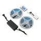 thumbnail image 2 of Tira de luces LED de 2 piezas, 16,4 pies, 12 V, 5050 RGB, resistente al agua, luces LED que cambian de color con control remoto de 24 teclas para decoración, 100-240 V, 2 of 15