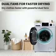 Equator Combination Washer Dryer Ventless/Vented Pet cycle 1.62cf/15lbs 110V with Adjustable legs