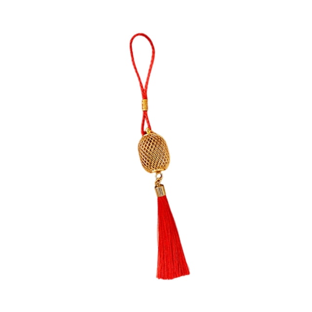 Colgante de Año Chino Decoración Colgante Tradicional con Borlas Ornamento de Linterna Diseño Creativo Material de Aleación Adecuado para Estilo F