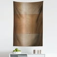 thumbnail image 1 of Industrial Tapestry, Perforated Grid Plate Steel Dots Illustration Futuristic Technology Theme, Fabric Wall Hanging Decor for Bedroom Living Room Dorm, 5 Sizes, Umber Ombre, by Ambesonne, 1 of 1