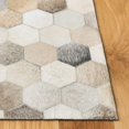 thumbnail image 4 of Safavieh Studio Leather Collection STL217A Handmade Ivory and Grey Leather Area Rug, 4 feet by 6 feet (4' x 6'), 4 of 4