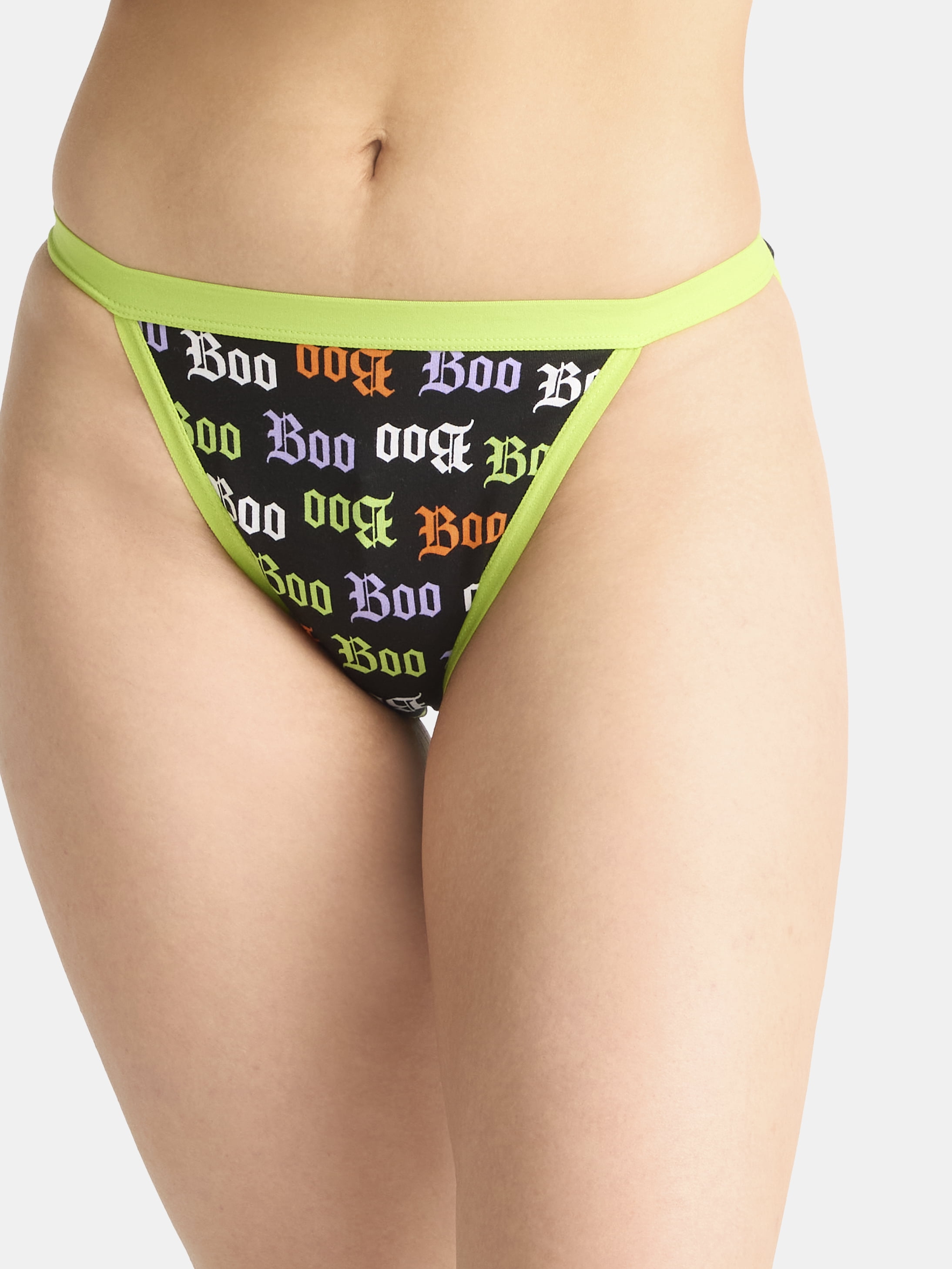 Way to Celebrate Women's Halloween String Bikini Panties, 3-Pack, Sizes S-XXL