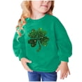thumbnail image 4 of Posijego Chandails de la Saint-Patrick pour Tout-Petits avec Imprimé Trèfle à Manches Longues, 4 of 4