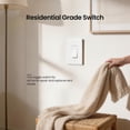 thumbnail image 6 of ELEGRP 15 Amp Light Switch Decorator 120V 3 Way Rocker AC Quiet, with Wall Plate, Matt White (10-Pack), 6 of 7