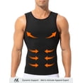 thumbnail image 2 of 2 Pack Men's Compression Shirt Slimming Body Shaper Vest Breathable Workout Tank Top Undershirts, 2 of 7