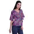 thumbnail image 2 of Moomaya Printed Wrap Over with Belt Style Top For Women Printed V-Neck Casual/Formal Top, 2 of 6