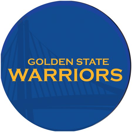 Golden State Warriors NBA Fade Chrome Double Ring Neon Clock - Blue, Gold