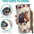 thumbnail image 6 of Personalized Horse Tumbler with Customized Name 20oz 30oz Tumbler with Lid Gift for Women Girl Animal Lover on Birthday Christmas, 6 of 6