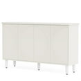 thumbnail image 2 of Demi Bonn 59" Sideboard Buffet Storage Cabinet with Doors, Modern Credenza Accent Cabinet for Kitchen Entryway Living Dining Room, White, 2 of 6