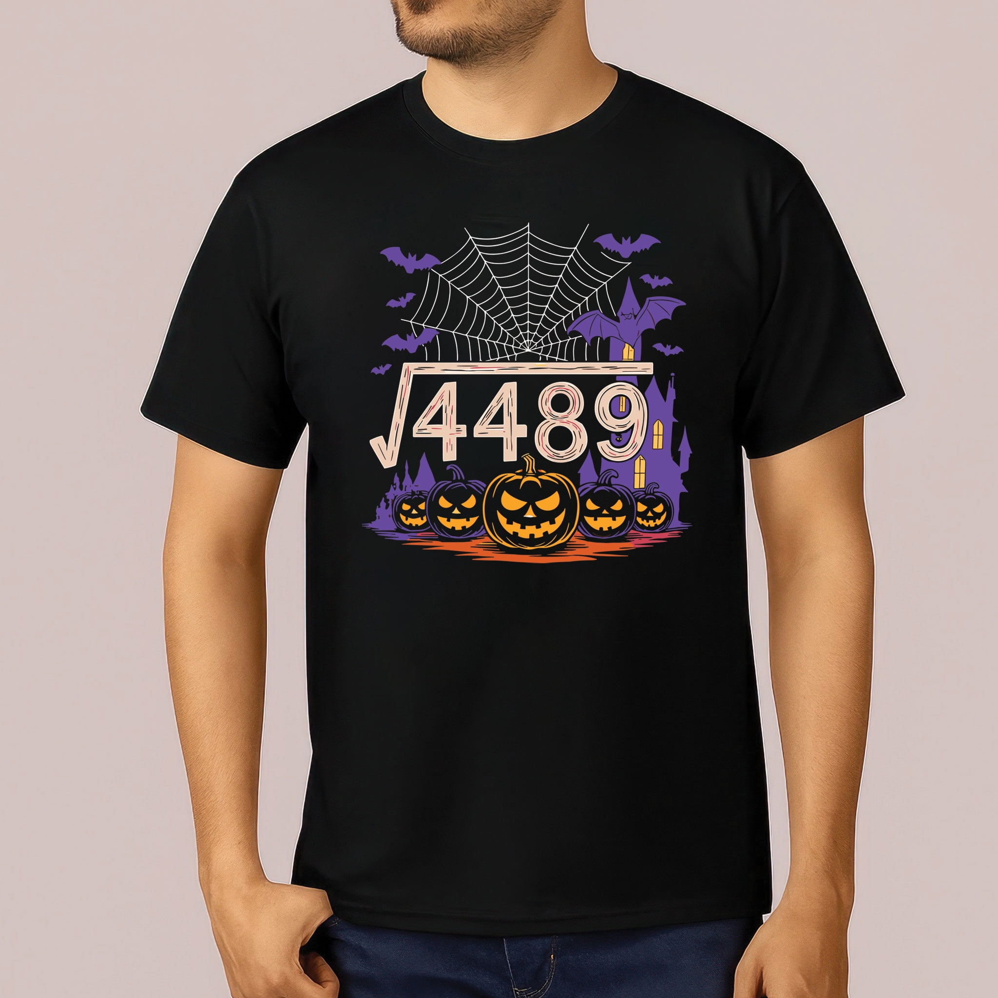 Funny 67 Meme Math Teacher 6 7 Halloween Square Root 4489 T-Shirt -  Walmart.com