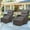 Brown Wicker, variant on OPOHORO High Back Patio Swivel Glider Chairs Set of 2, All Weather Outdoor Brown Wicker Swivel Glider Rocking Chairs for Porch Deck with Thick Cushion in Beige