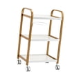thumbnail image 4 of Carro rodante con ruedas Carro de almacenamiento con ruedas Organizador Carro rodante Carro para dormitorio Hogar Dormitorio Baño Restaurante Oro, 4 of 8