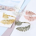 thumbnail image 4 of Laurel Leaf Arm Bracelet for Women - Adjustable Greek Roman Style Upper Arm Band, Gold Leaf Armlet for Wedding, Festival, and Bridal Party Jewelry Accessories, 4 of 5