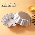 thumbnail image 3 of Suodoka 2-Pack Flower-Shaped Aluminum Alloy Tart & Cake Mold – Non-Stick, Dishwasher Safe, Versatile for Bread, Mousses & Tarts, 3 of 7