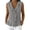 Gray-19, variant on Women's V Neck Bow Tie Front Lightweight Ruffle Tank Tops Summer Casual Sleeveless Button Down Vacation Blouses