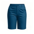 thumbnail image 3 of Womens Sweat Shorts 2 Pack Women’s Golf Shorts, High Waist Bermuda Shorts with Pocket, Summer Outdoor Workout Sports Bottoms Blue XL, 3 of 6