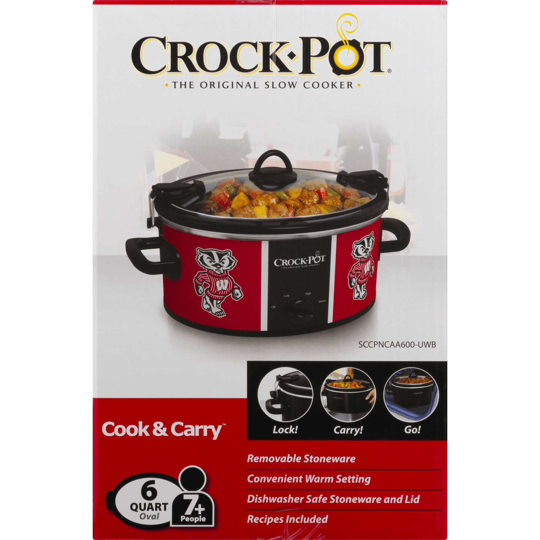 Crock-Pot® Cook & Carry™ Portable Slow Cooker - Red, 6 qt - King