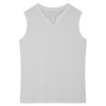 thumbnail image 4 of Manyakai Mens Sleeveless Tank Tops Undershirt Ribbed Knit Gym Workout Muscle Tees Shirt Performance White M, 4 of 6