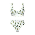 thumbnail image 4 of Daiia Cute Avocado Yoga Women's Bikini Set Two Piece Swimsuit High Waisted Bikini Adjustable Straps Bikini Perfect for Beach, Pool, and Summer Vacation-Small, 4 of 9
